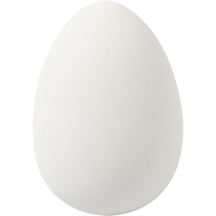 Egg, H: 8 cm, dia. 5,5 cm, hvit, 8 stk./ 1 pk.