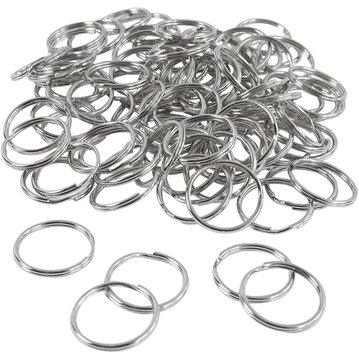 Nøkkelringer, dia. 20 mm, 100 stk./ 1 pk.