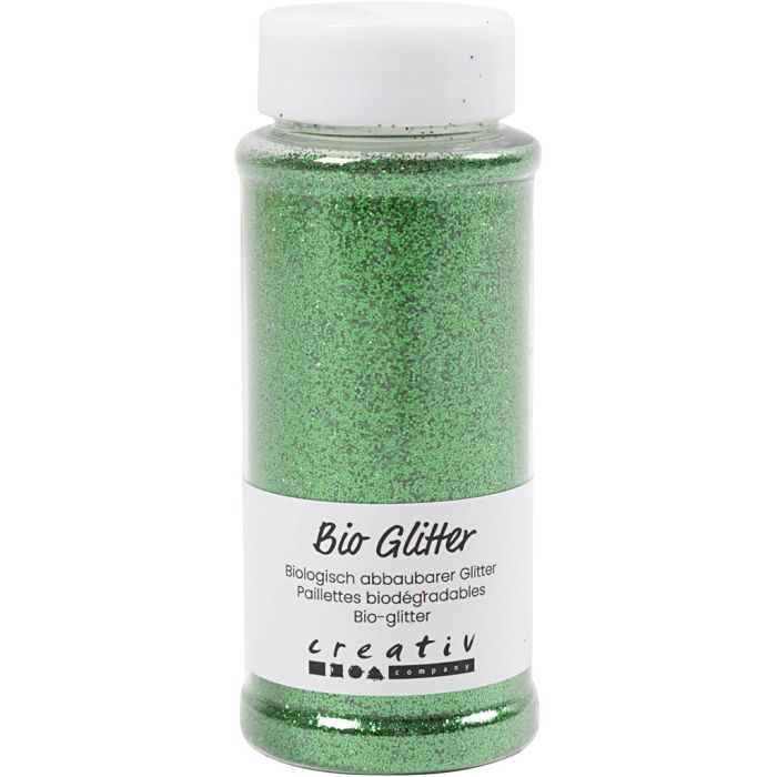 Biologisk nedbrytbart glitter, grønn, 140 ml/ 1 boks