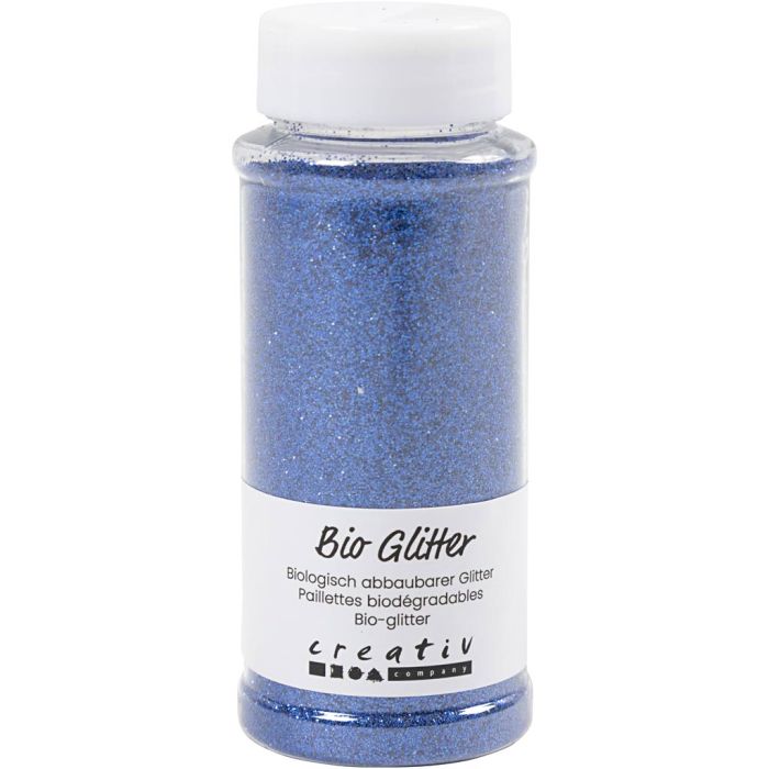 Biologisk nedbrytbart glitter, blå, 140 ml/ 1 boks
