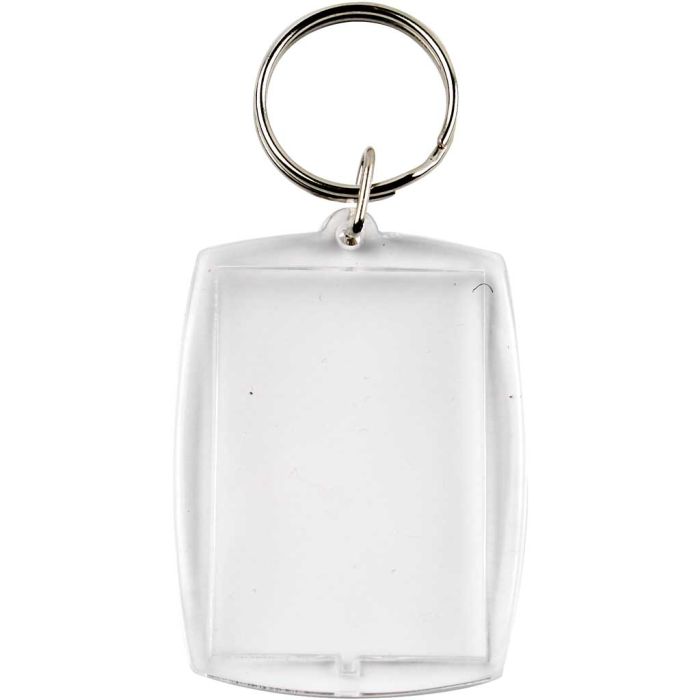 Nøkkelring, rektangel, str. 40x50 mm, 25 stk./ 1 pk.