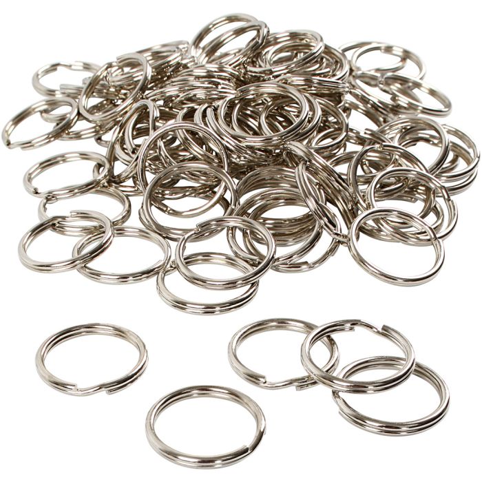 Nøkkelringer, dia. 25 mm, 100 stk./ 1 pk.