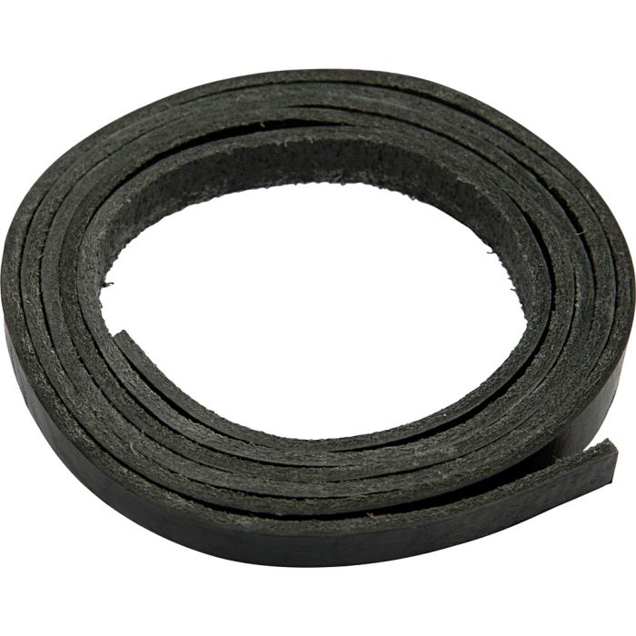 Lærarmbånd, B: 10 mm, tykkelse 3 mm, svart, 2 m/ 1 pk.