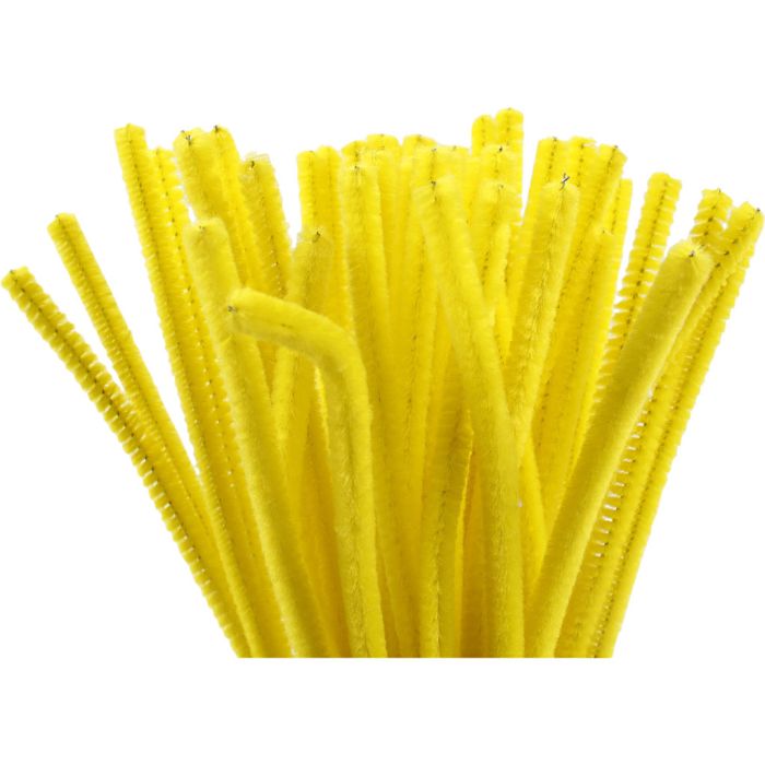 Piperenser, L: 30 cm, tykkelse 6 mm, gul, 50 stk./ 1 pk.