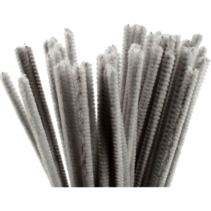 Piperenser, L: 30 cm, tykkelse 6 mm, grå, 50 stk./ 1 pk.