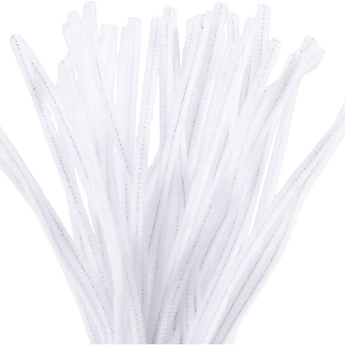 Piperenser, L: 30 cm, tykkelse 6 mm, hvit, 50 stk./ 1 pk.