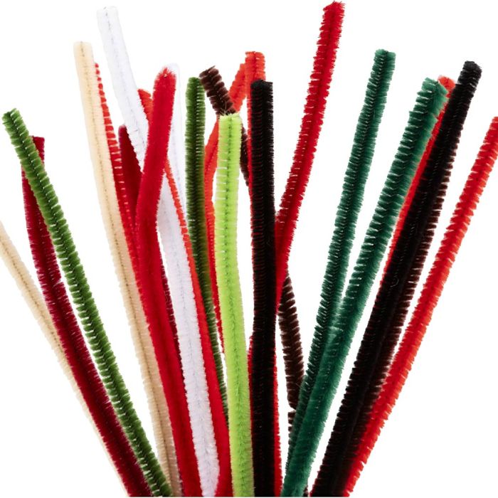 Piperenser, L: 30 cm, tykkelse 6 mm, julefarger, 25 ass./ 1 pk.