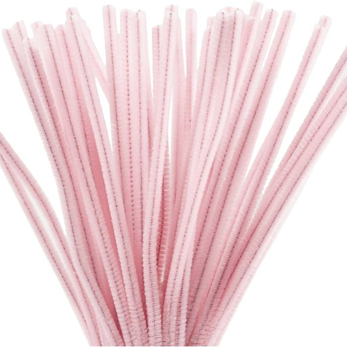 Piperenser, L: 30 cm, tykkelse 6 mm, rosa, 50 stk./ 1 pk.