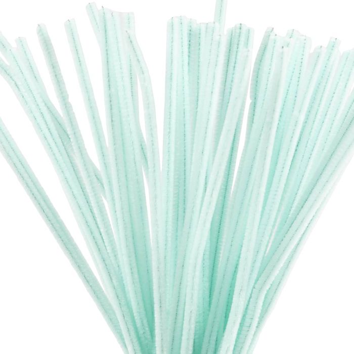 Piperenser, L: 30 cm, tykkelse 6 mm, lys turkis, 50 stk./ 1 pk.