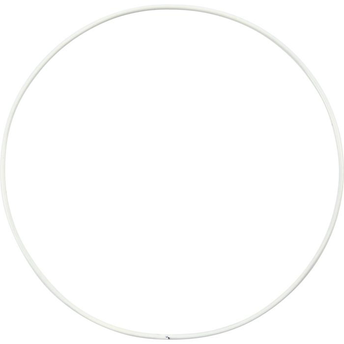 Metallring, dia. 15 cm, tykkelse 2 mm, hvit, 10 stk./ 1 pk.