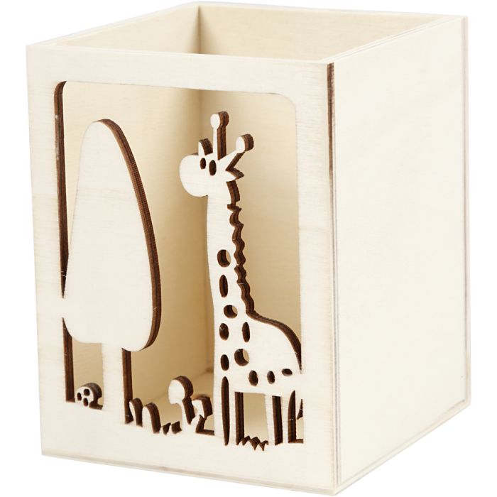Blyantholder, giraff, H: 10 cm, L: 8 cm, B: 8 cm, tykkelse 4 mm, 1 stk.