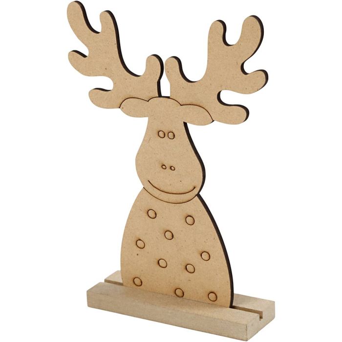 Julefigur, Reinsdyr, H: 15 cm, D: 3 cm, B: 11 cm, tykkelse 3 mm, 1 stk.