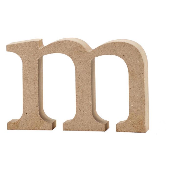 Bokstav, m, H: 8 cm, tykkelse 2 cm, 1 stk.
