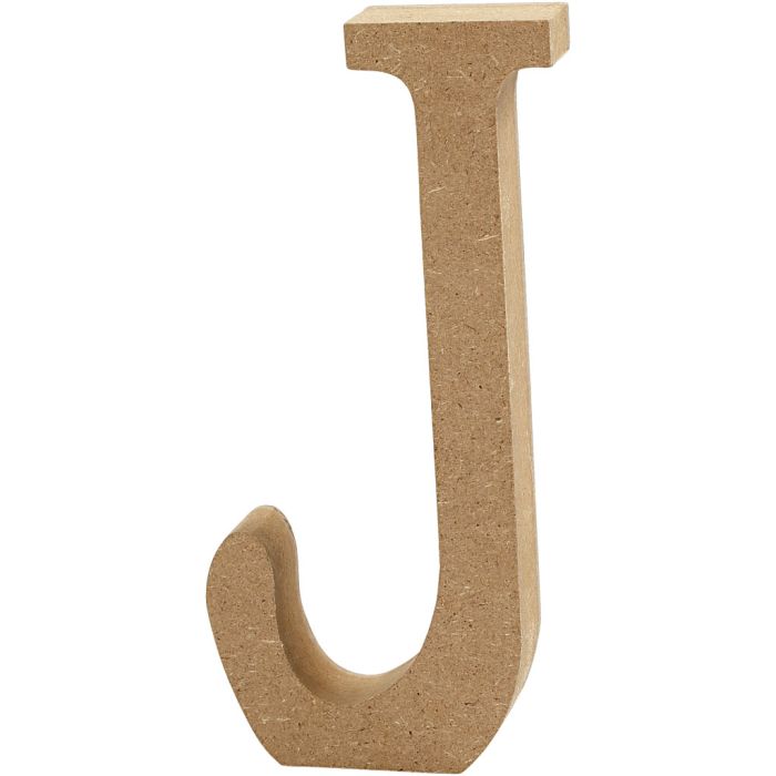 Bokstav, J, H: 13 cm, tykkelse 2 cm, 1 stk.