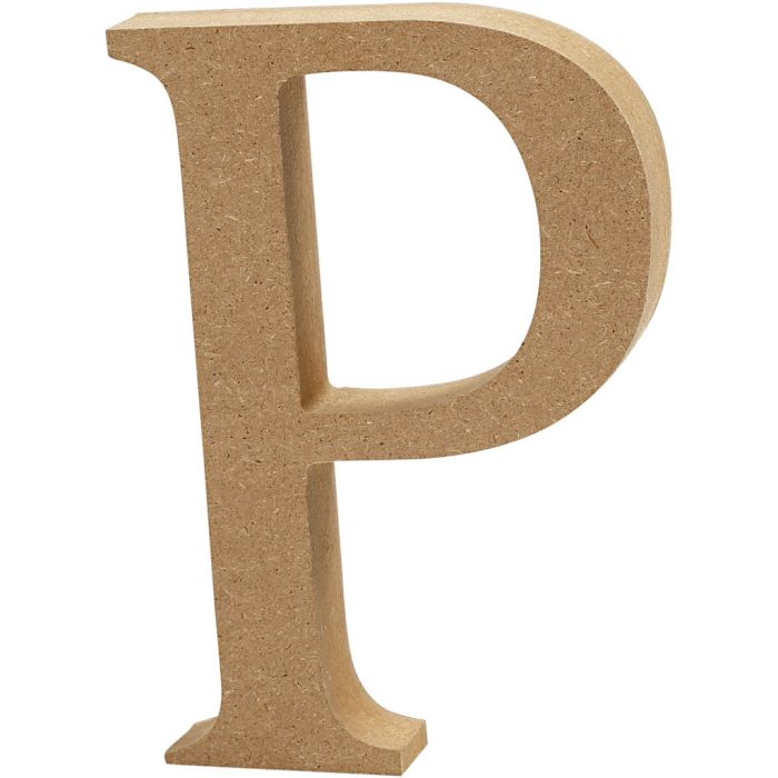 Bokstav, P, H: 13 cm, tykkelse 2 cm, 1 stk.