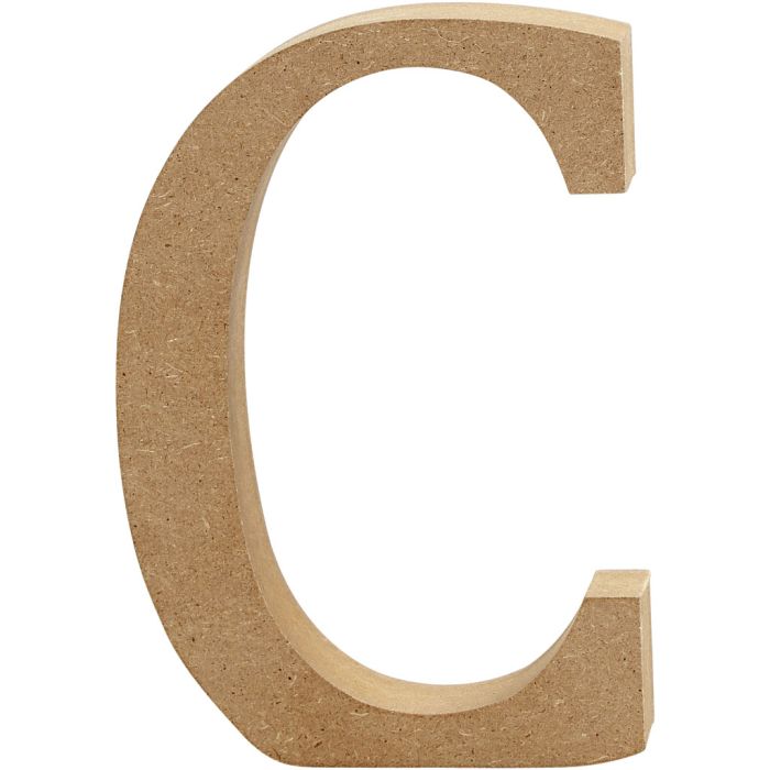 Bokstav, C, H: 8 cm, tykkelse 1,5 cm, 1 stk.