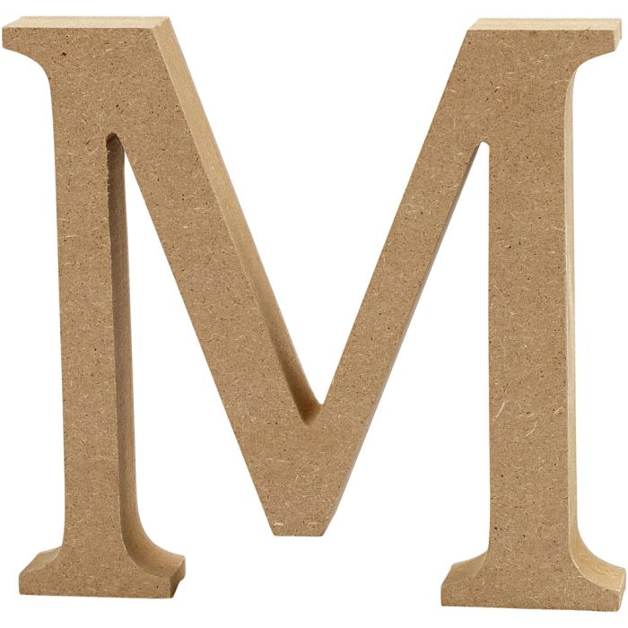Bokstav, M, H: 8 cm, tykkelse 1,5 cm, 1 stk.