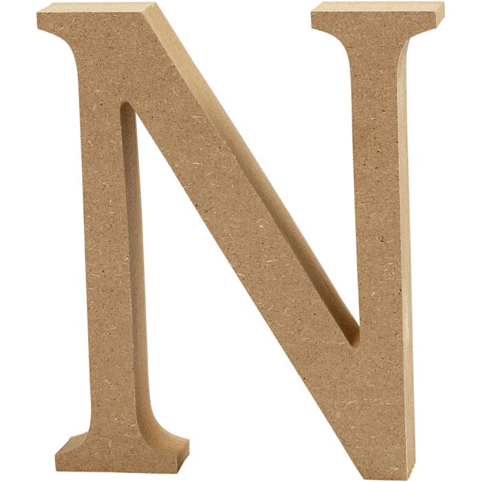 Bokstav, N, H: 8 cm, tykkelse 1,5 cm, 1 stk.