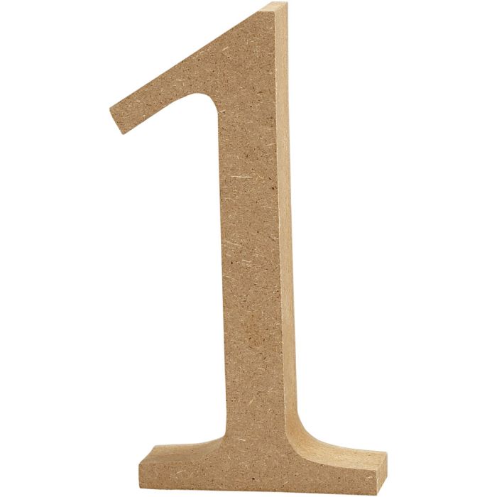 Tall, 1, H: 8 cm, tykkelse 1,5 cm, 1 stk.
