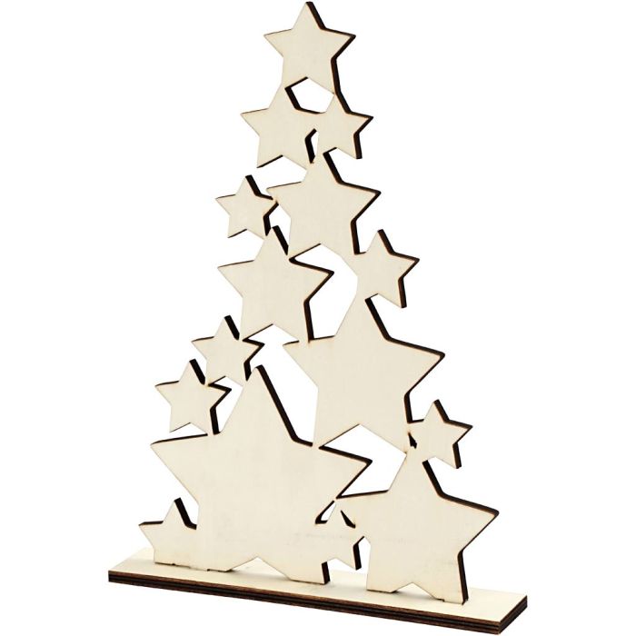 Juletre, H: 29,8 cm, D: 4 cm, B: 21,5 cm, 1 stk.