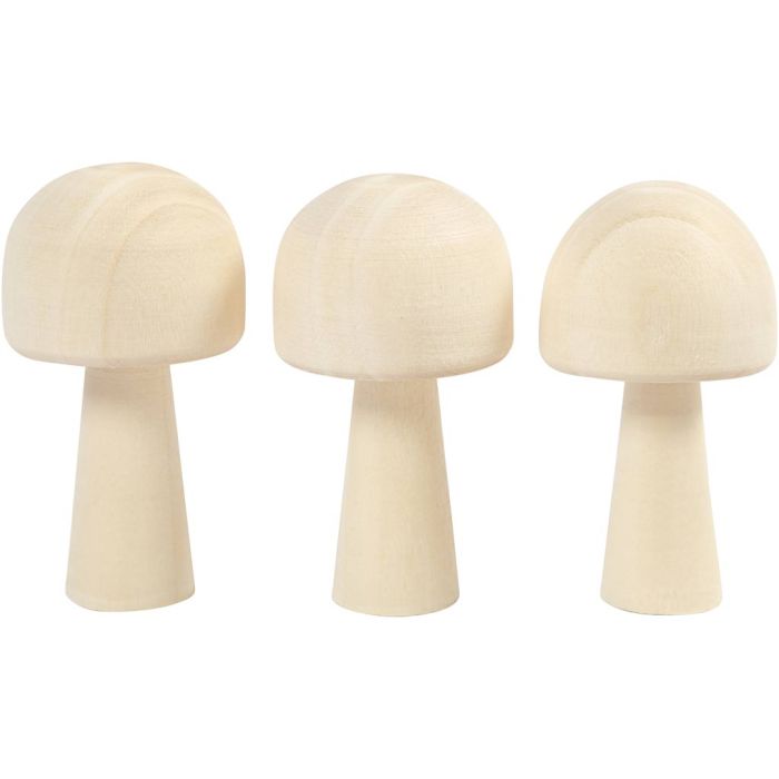 Sopp, H: 5,2 cm, dia. 2,9 cm, 3 stk./ 1 pk.