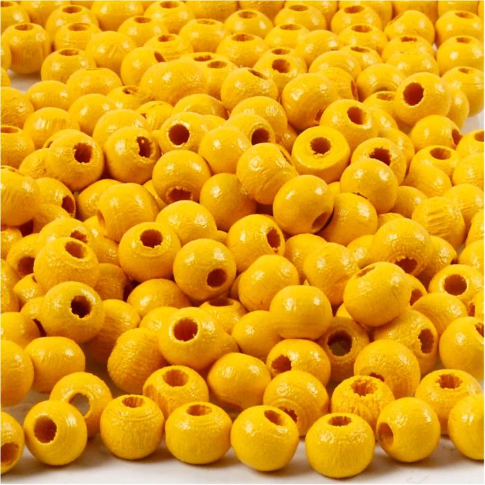Treperler, dia. 5 mm, hullstr. 1,5 mm, ca. 150 stk., gul, 6 g/ 1 pk.