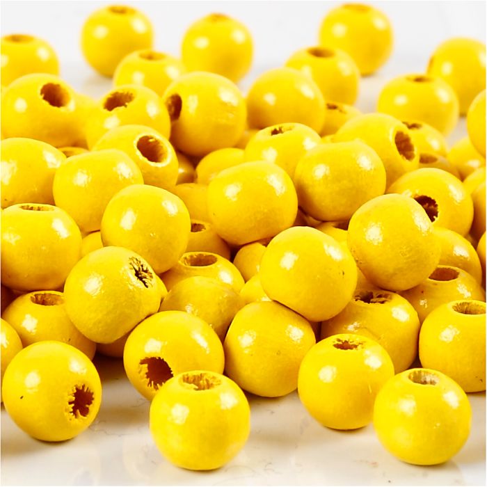 Treperler, dia. 8 mm, hullstr. 2 mm, ca. 80 stk., gul, 15 g/ 1 pk.