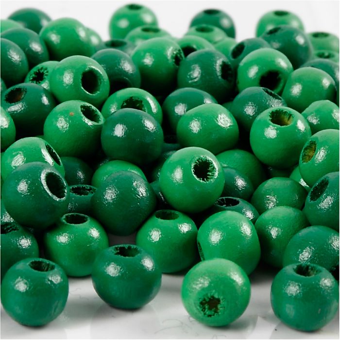 Treperler, dia. 8 mm, hullstr. 2 mm, ca. 80 stk., grønn, 15 g/ 1 pk.