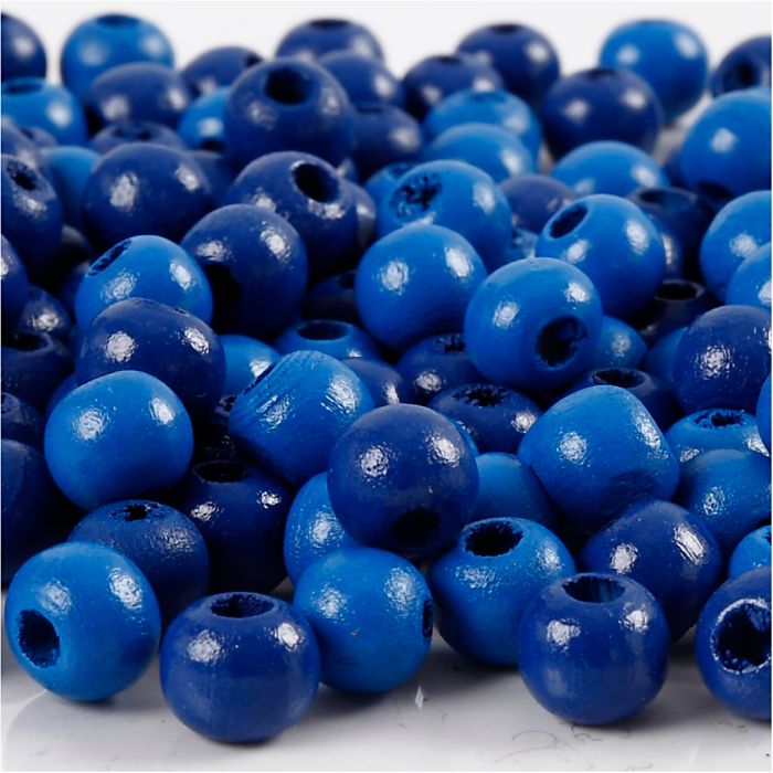 Treperler, dia. 8 mm, hullstr. 2 mm, ca. 80 stk., blå, 15 g/ 1 pk.