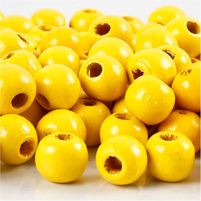 Treperler, dia. 10 mm, hullstr. 3 mm, ca. 70 stk., gul, 20 g/ 1 pk.