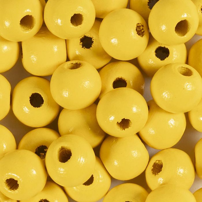 Treperler, dia. 10 mm, hullstr. 3 mm, gul, 175 stk., 50 g/ 1 pk.