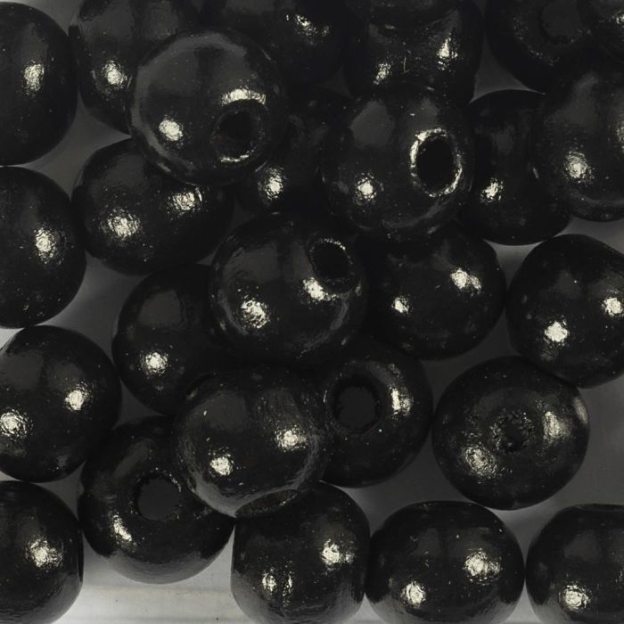 Treperler, dia. 10 mm, hullstr. 3 mm, svart, 175 stk., 50 g/ 1 pk.