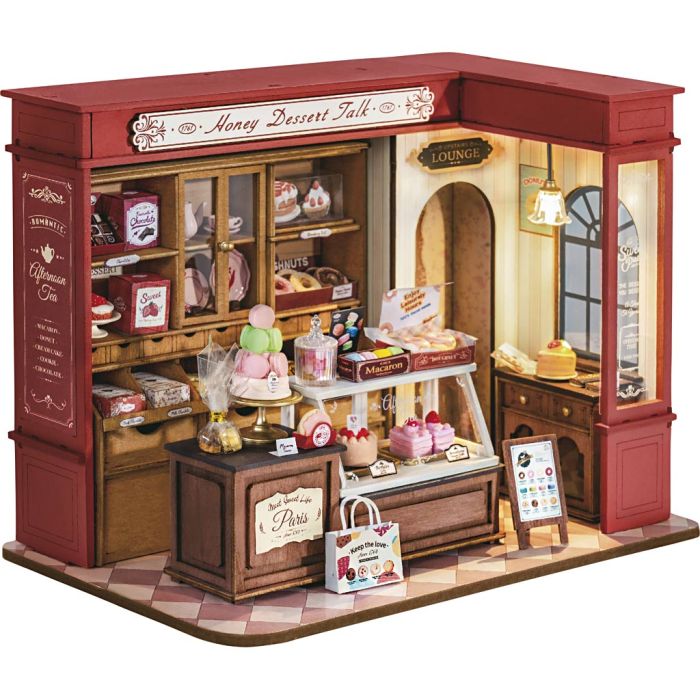 Miniatyrrom, Kakebutikk, H: 17 cm, L: 13,5 cm, B: 23, 1 stk.