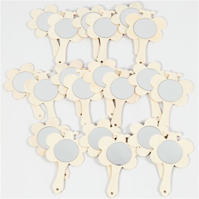 Håndspeil, H: 13,9 cm, B: 9 cm, 20 stk./ 1 pk.