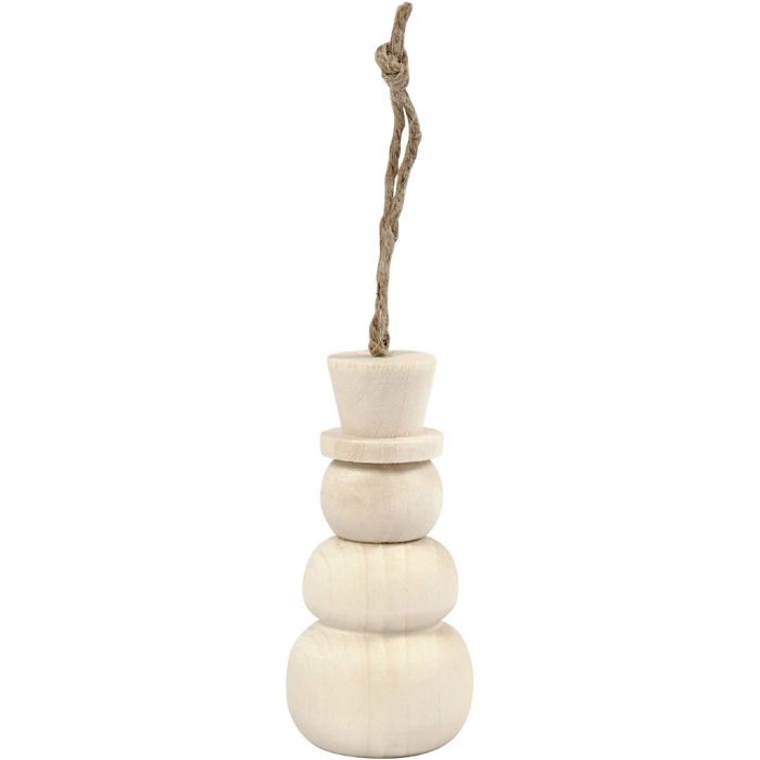Snømann, H: 7,8 cm, dia. 3,3 cm, 1 stk.