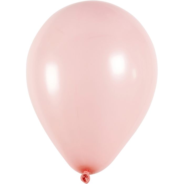 Ballonger, dia. 23 cm, rund, lys rød, 10 stk./ 1 pk.