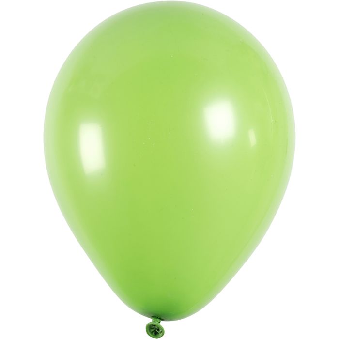 Ballonger, dia. 23 cm, rund, grønn, 10 stk./ 1 pk.