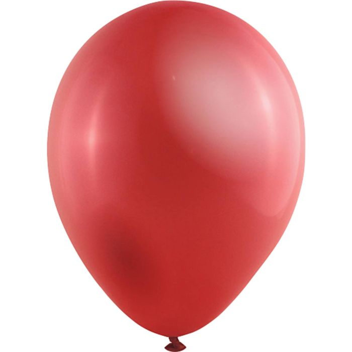 Ballonger, str. 23 cm, rund, metallic rød, 8 stk./ 1 pk.