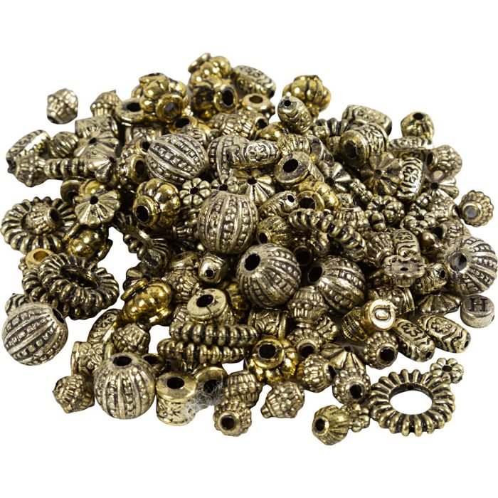 Perlemix, dia. 3-20 mm, hullstr. 1,5-3 mm, flere design, metallic farger, 50 g/ 1 pk.