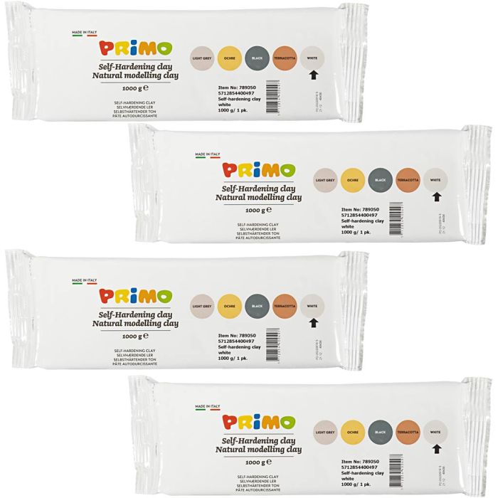 Selvherdende Leire, hvit, 4x1000 g/ 1 pk.