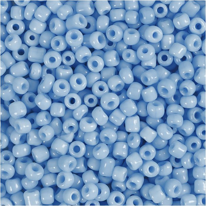 Rocaillesperler, dia. 3 mm, str. 8/0, hullstr. 0,6-1,0 mm, turkis, 25 g/ 1 pk.