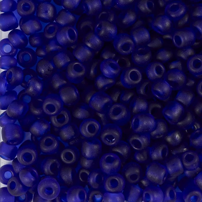 Rocaillesperler, nr. 6/0, dia. 4 mm, hullstr. 0,9-1,2 mm, blå, 25 g/ 1 pk.