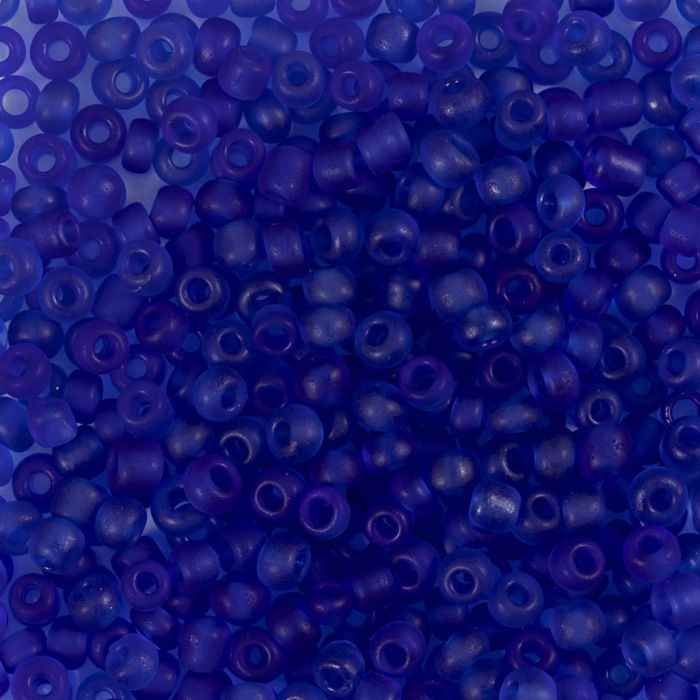 Rocaillesperler, nr. 8/0, dia. 3 mm, hullstr. 0,6-1,0 mm, koboltblå, 25 g/ 1 pk.