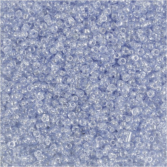 Rocaillesperler, dia. 1,7 mm, str. 15/0, hullstr. 0,5-0,8 mm, lys blå, 25 g/ 1 pk.