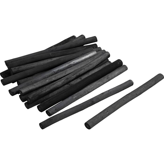 Kullstift, L: 13,5 cm, dia. 10 mm, myk, matt sort, 18 stk./ 1 pk.