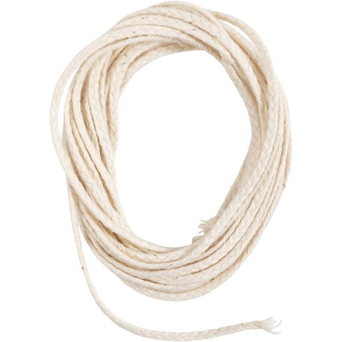 Veke, Passer til dyppede lys (dia. 30 mm) og formstøpte lys (dia. 80-100 mm) , B: 2 mm, 100 g, 3 m/ 1 pk.