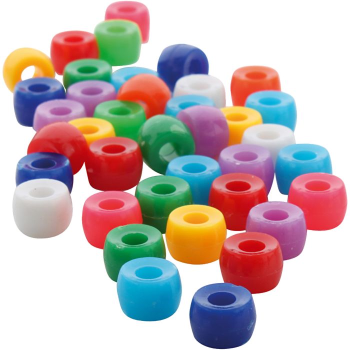 Kongoperler, dia. 7 mm, hullstr. 3 mm, ca. 1800 stk., 500 g/ 1 pose