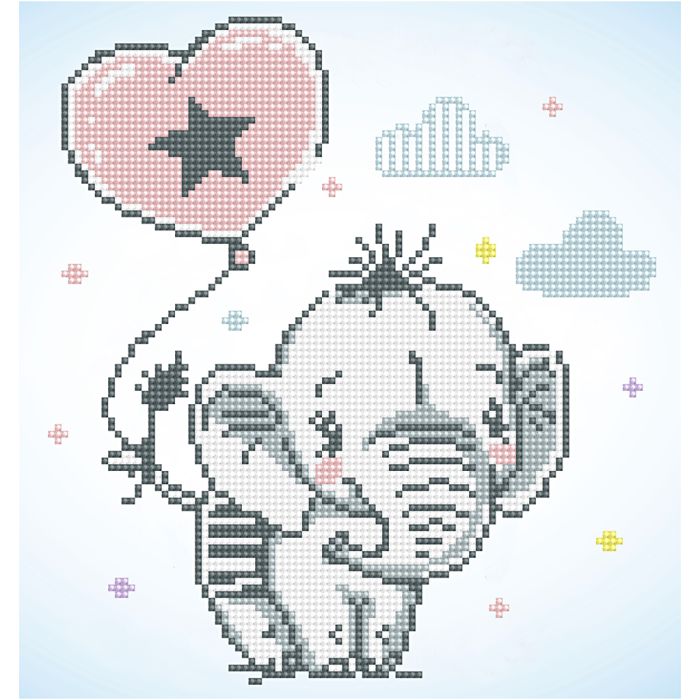 Diamant Dotz, Baby elefant, str. 28x35,5 cm, 1 pk.