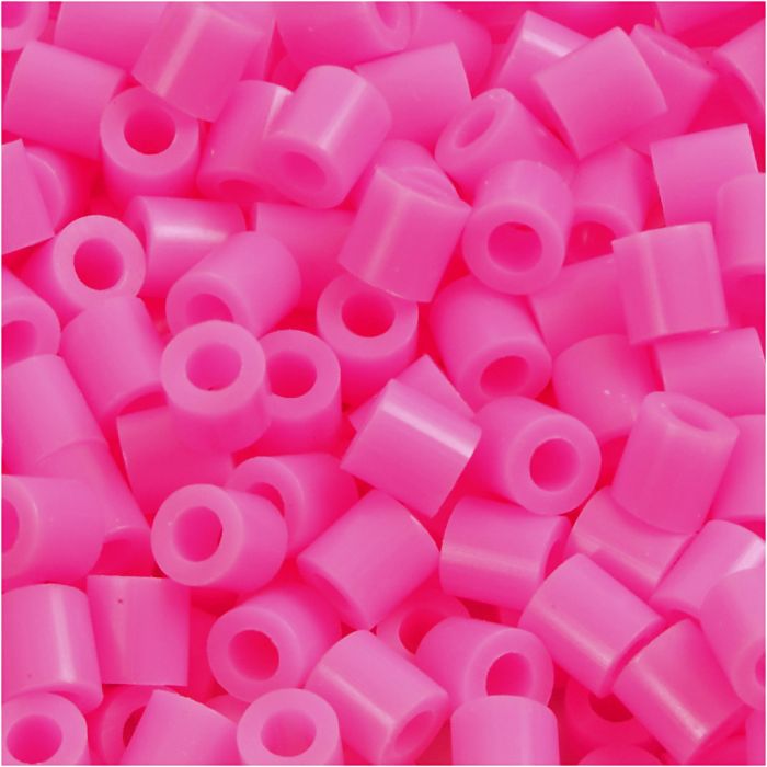 Rørperler, str. 5x5 mm, hullstr. 2,5 mm, medium, rosa (32222), 1100 stk./ 1 pk.