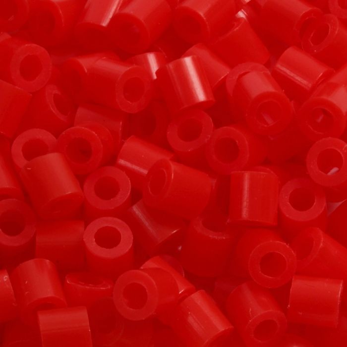 Rørperler, str. 5x5 mm, hullstr. 2,5 mm, medium, lys rød (32225), 6000 stk./ 1 pk.